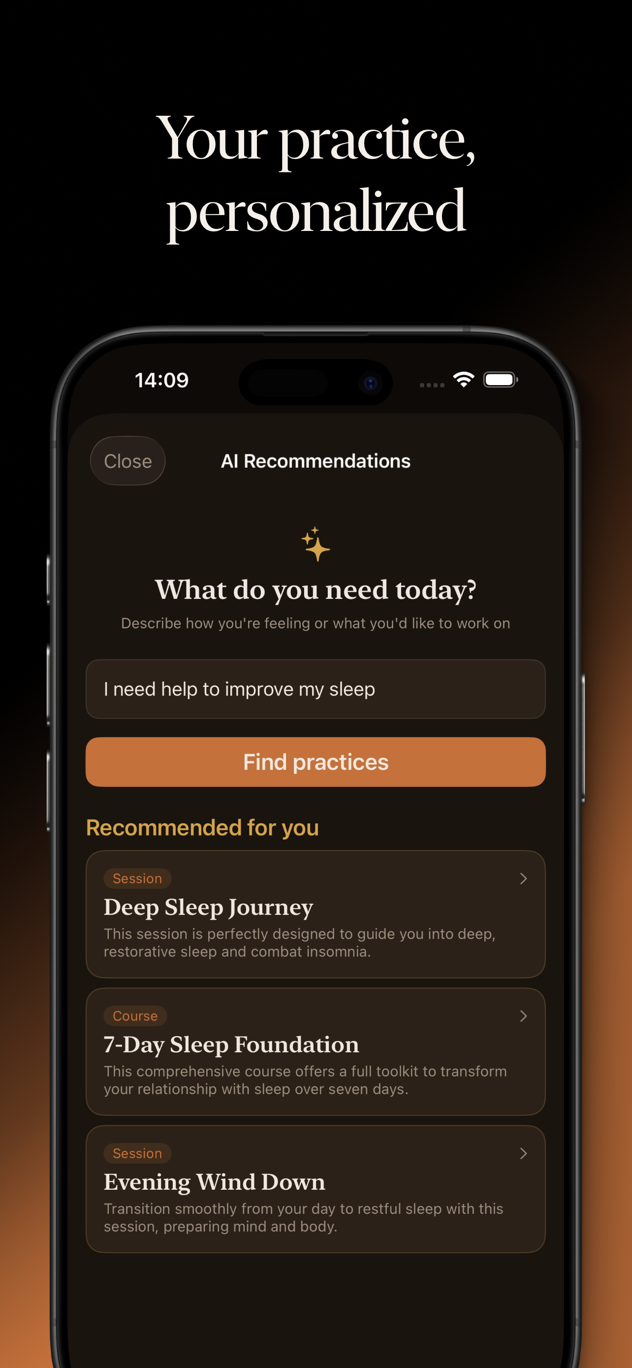 Guided meditation player